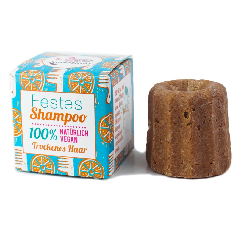 Das feste Shampoo mit Orangenduft für trockenes Haar von Lamazuna