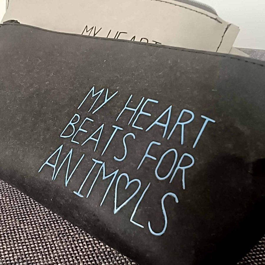 Kosmetikbeutel "My heart beats for Animals" innen