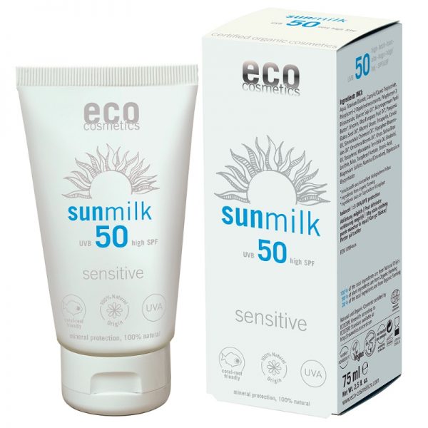 Die Sonnenmilch sensitiv mit LSF 50 von eco cosmetics