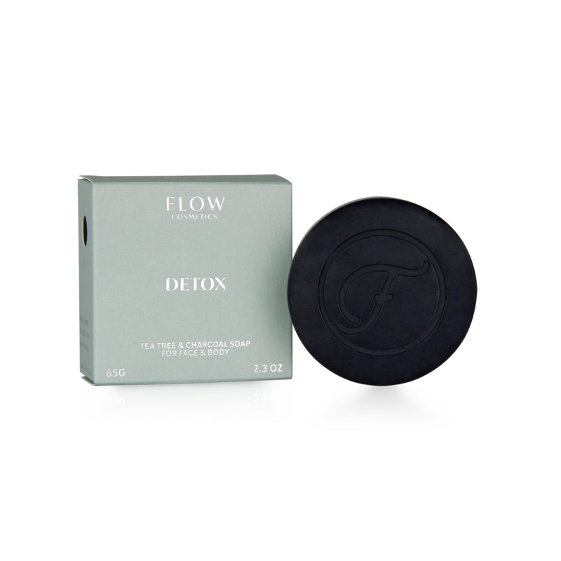 Die tiefreinigende Detox-Seife für unreine Haut und Mischhaut von Flow