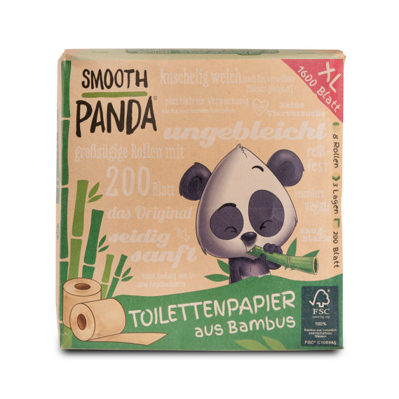 Das 3-lagige Toilettenpapier aus Bambus von Smooth Panda im cosa Kosmetik Onlineshop