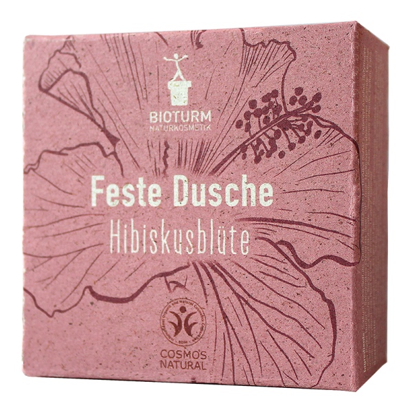Festes Duschstück mit Hibiskusblütenduft von Bioturm im cosa Kosmetik Onlineshop