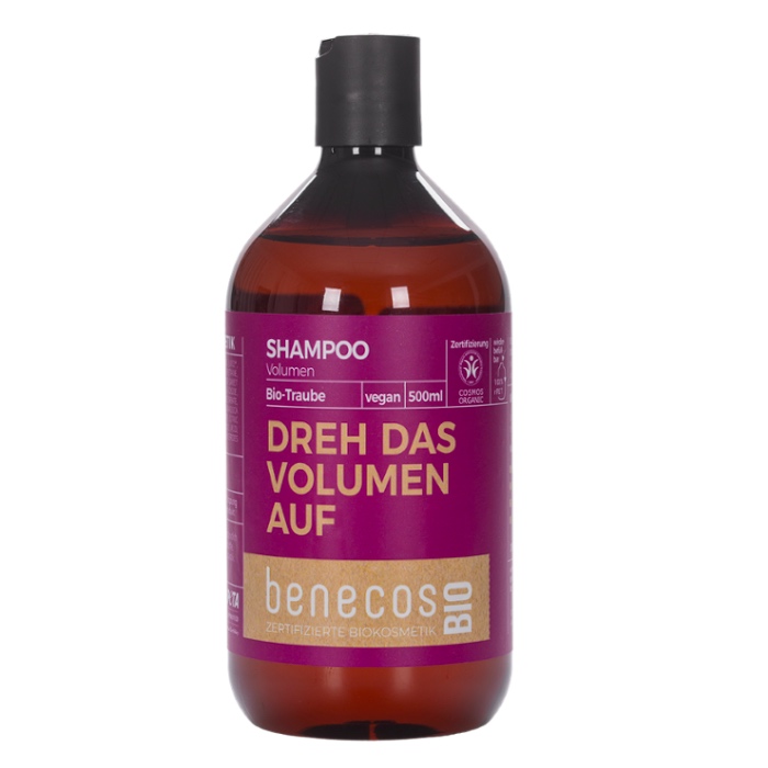 Volumen-Shampoo mit bio-Traube von benecos im cosa Kosmetik Onlineshop