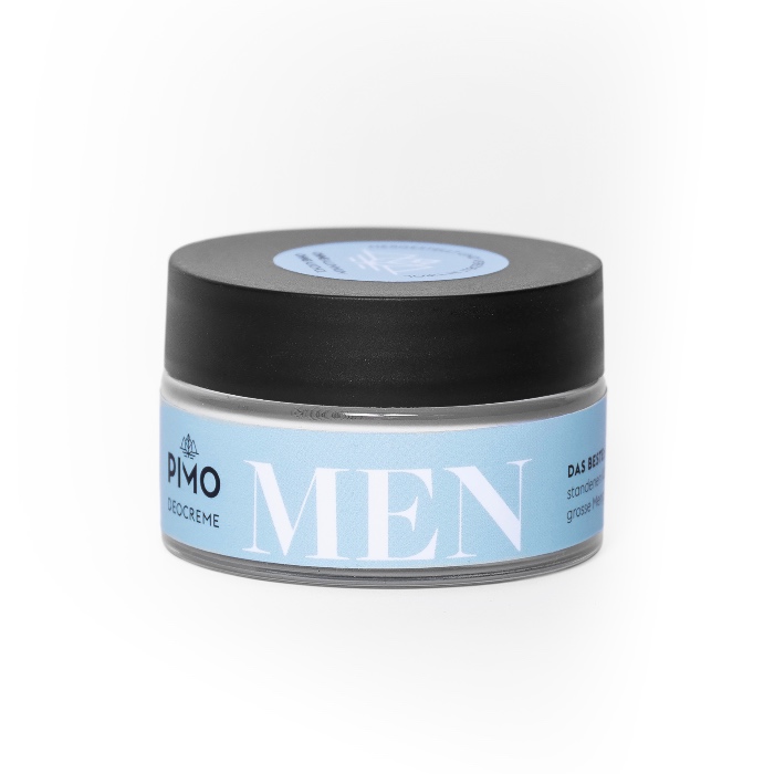 Vegane Deocreme "Men" mit pflegendem Mandelöl und reichhaltiger Sheabutter von PIMO im cosa Kosmetik Onlineshop